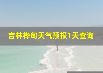 吉林桦甸天气预报1天查询