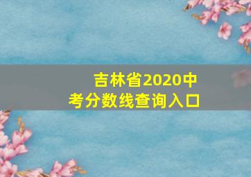 吉林省2020中考分数线查询入口