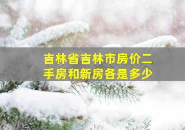 吉林省吉林市房价二手房和新房各是多少