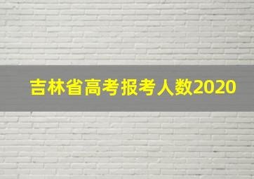 吉林省高考报考人数2020