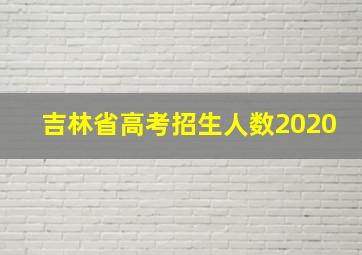 吉林省高考招生人数2020