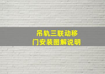 吊轨三联动移门安装图解说明