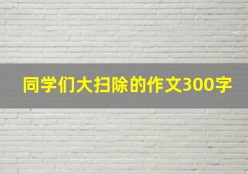 同学们大扫除的作文300字