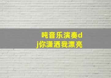 吨音乐演奏dj你潇洒我漂亮