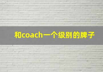 和coach一个级别的牌子