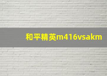 和平精英m416vsakm