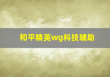 和平精英wg科技辅助