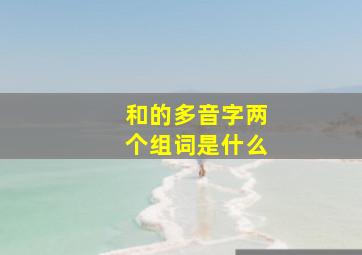 和的多音字两个组词是什么