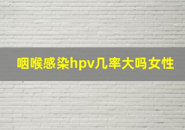 咽喉感染hpv几率大吗女性