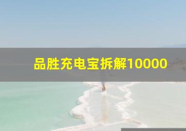 品胜充电宝拆解10000