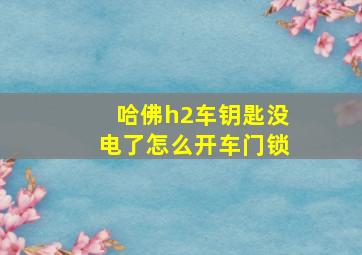 哈佛h2车钥匙没电了怎么开车门锁