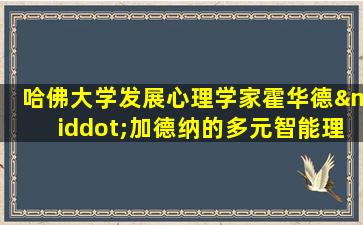 哈佛大学发展心理学家霍华德·加德纳的多元智能理论