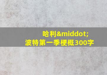 哈利·波特第一季梗概300字