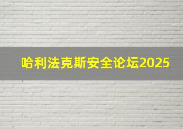 哈利法克斯安全论坛2025