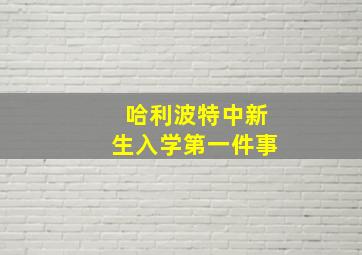 哈利波特中新生入学第一件事