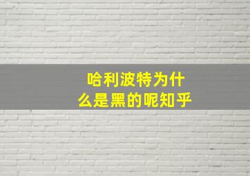 哈利波特为什么是黑的呢知乎