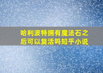 哈利波特拥有魔法石之后可以复活吗知乎小说