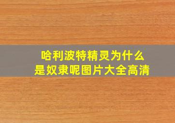 哈利波特精灵为什么是奴隶呢图片大全高清