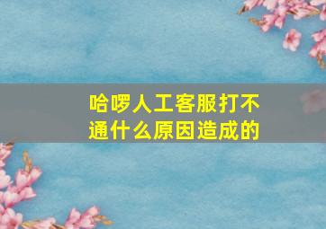 哈啰人工客服打不通什么原因造成的