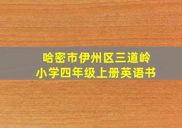 哈密市伊州区三道岭小学四年级上册英语书