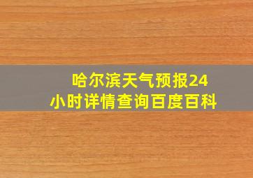 哈尔滨天气预报24小时详情查询百度百科