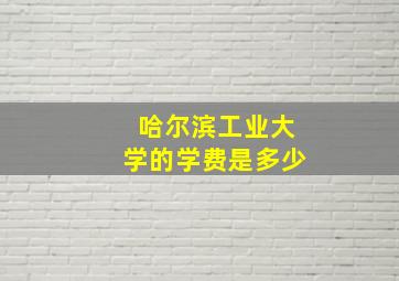 哈尔滨工业大学的学费是多少