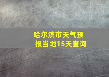 哈尔滨市天气预报当地15天查询