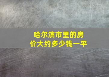 哈尔滨市里的房价大约多少钱一平