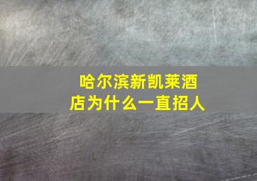 哈尔滨新凯莱酒店为什么一直招人