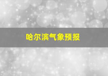 哈尔滨气象预报