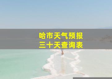 哈市天气预报三十天查询表