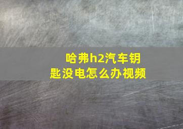 哈弗h2汽车钥匙没电怎么办视频