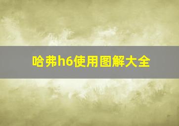 哈弗h6使用图解大全