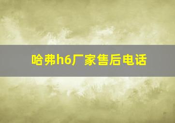 哈弗h6厂家售后电话