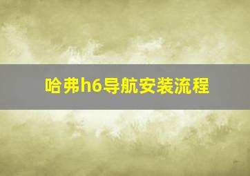 哈弗h6导航安装流程