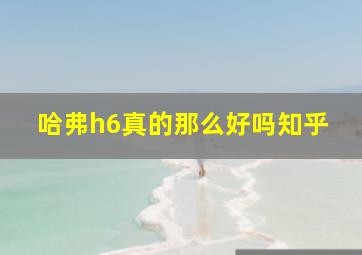 哈弗h6真的那么好吗知乎