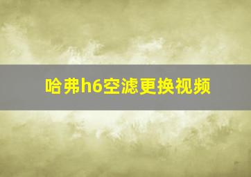 哈弗h6空滤更换视频