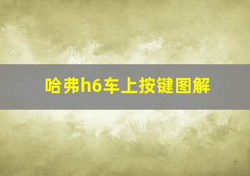 哈弗h6车上按键图解