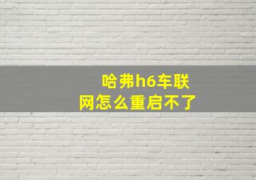 哈弗h6车联网怎么重启不了