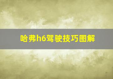 哈弗h6驾驶技巧图解