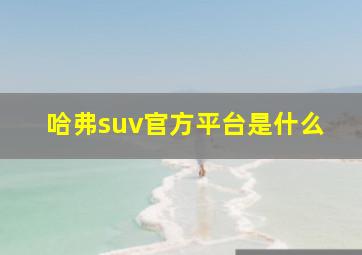 哈弗suv官方平台是什么