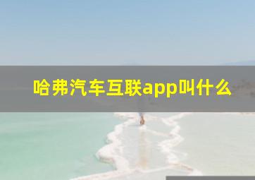 哈弗汽车互联app叫什么