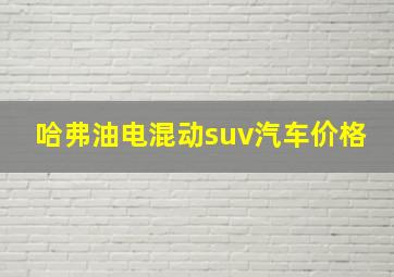 哈弗油电混动suv汽车价格