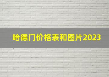 哈德门价格表和图片2023