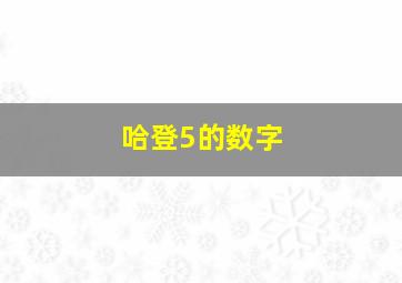 哈登5的数字