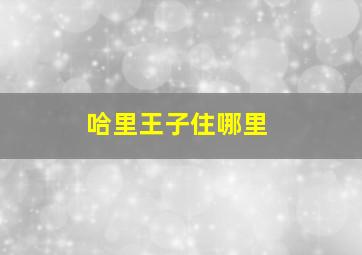 哈里王子住哪里