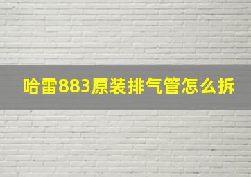 哈雷883原装排气管怎么拆