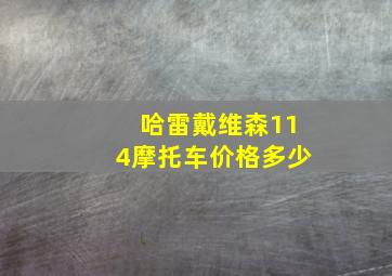 哈雷戴维森114摩托车价格多少