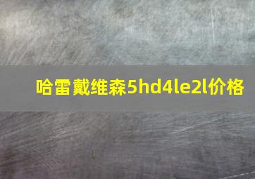 哈雷戴维森5hd4le2l价格