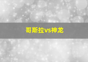 哥斯拉vs神龙